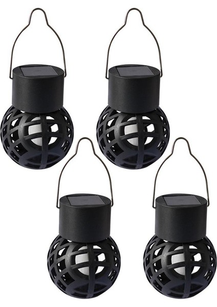 4 Adet LED Açık Alev Etkili Asılı Fener Su Geçirmez Bahçe Dekorasyon Lambası Güneş Enerjili Peri Işığı Patio Bahçe Avlu Için (Yurt Dışından)