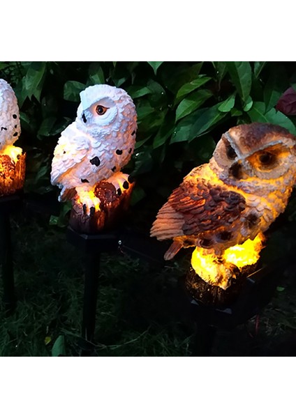 2 Adet Açık Güneş Çim Lambası Bahçe Dekorasyon Lambası Su Geçirmez Yol Çim Yard Bahçe Lambaları Baykuş Tasarım B (Yurt Dışından) modelleri