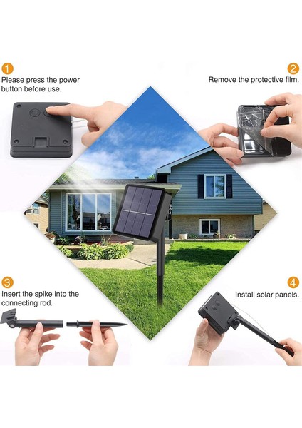 LED Güneş Peri Işıkları Açık Güneş Peri Işıkları, 12M 120LED Bakır Tel Peri Işıkları, Su Geçirmez 2 Paket Renkli (Yurt Dışından) indirimleri