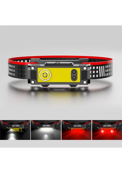 Far Balıkçılık Kamp Turizm LED Fener USB Şarj Edilebilir Su Geçirmez Farlar, A (Yurt Dışından) fiyatları