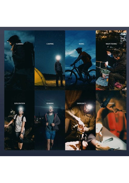 Far Balıkçılık Kamp Turizm LED Fener USB Şarj Edilebilir Su Geçirmez Farlar, A (Yurt Dışından) indirimleri