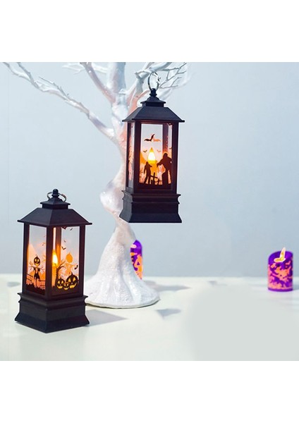 Cadılar Bayramı Süslemeleri Baskılı Cadılar Bayramı Büyük Rüzgar Fenerleri Atmosfer Dekorasyonu Mum Aydınlatma A (Yurt Dışından) indirimleri