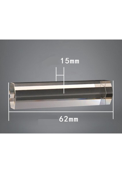 Fotoğrafçılık Için Optik Altıgen Prizma Yedi Renkli Güneş Işığını Yansıtır 15X62MM Işık Kılavuz Prizma Fiziksel Deney (Yurt Dışından) indirimleri