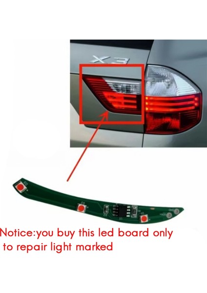 Araba Arka Iç Stop Lambası Onarım Çip Devre Kartı LED Sürücü Modülü Çip Kartı Bmw X3 E83 2007-2010 Sağ (Yurt Dışından) indirimleri