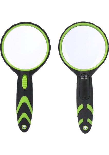 2led Lamba Kauçuk El Tipi Büyüteç 10 Kez 75MM Optik Cam Mercek Hd Okuma Okuma Değerlendirmesi (Yurt Dışından) fiyatları