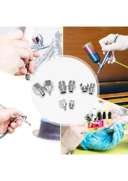 Kompresör ve Airbrush Hortumu Için 8 Parçalı Airbrush Esnek Adaptör Bağlantı Seti (Yurt Dışından) indirimleri