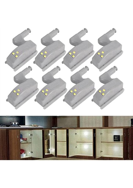 LED Dolap Işığı Dolap Işığı Mutfak Menteşe Sensörlü Işık Dolapları Için Arka Işık Dolap Lambası 16 Adet Sıcak Beyaz (Yurt Dışından) indirimleri