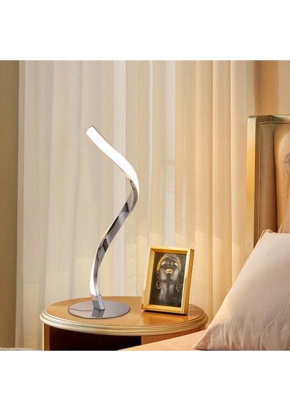 LED Kişilik Spiral Aydınlatma Lambası Basit Okuma Masa Lambası Tak ve Çalıştır Başucu Lambası Yatak Odası Restoran Abd Plug Için (Yurt Dışından) indirimleri