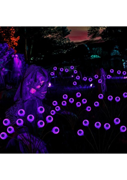 2 Paket 20LED Güneş Cadılar Bayramı Yol Işığı Rüzgarla Sallanan, Bahçe Yard Veranda Için Su Geçirmez Güneş Cadılar Bayramı Kazık Işığı, B (Yurt Dışından) indirimleri