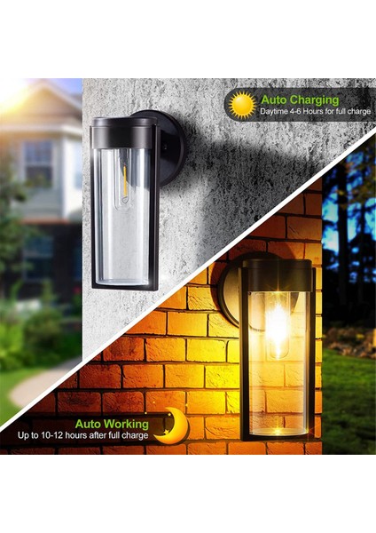 4 Adet LED Güneş Enerjili Duvar Montajlı Işık Açık Hava Güneş Enerjili Otomatik Açma/kapama Su Geçirmez Bahçe Dekorasyon Direk Veranda Işıkları (Yurt Dışından) modelleri
