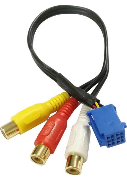 Araba Rca Dişi Ses Video Av-In Kablo Tel Toyota Ana Ünite 6pin Mavi A/v Bağlantı Noktası 3040 (Yurt Dışından)