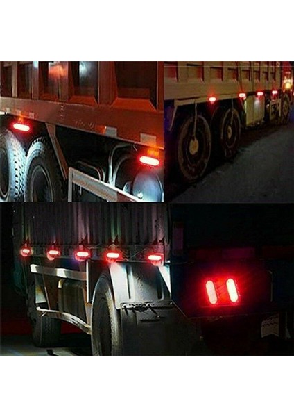 2 Kırmızı 2 Kehribar Işaretleme Işık Yan Işaretleyici 20LED 24V Trusk Lambası Kamyonet Yan Işaret Işıkları Kamyon Için (Yurt Dışından) fiyatları