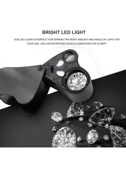 30X 60X Işıklı Kuyumcular Büyüteç Büyüteç, Katlanabilir Takı Büyüteç, Taşlar Için Parlak LED Aydınlatmalı Büyüteç (Yurt Dışından) indirimleri