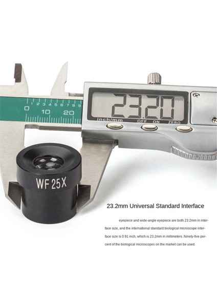 WF25X Mikroskop Göz Merceği 12MM Geniş Görüş Alanı 23.2mm Mount Port Biyolojik Mikroskop Için (Yurt Dışından) fiyatları