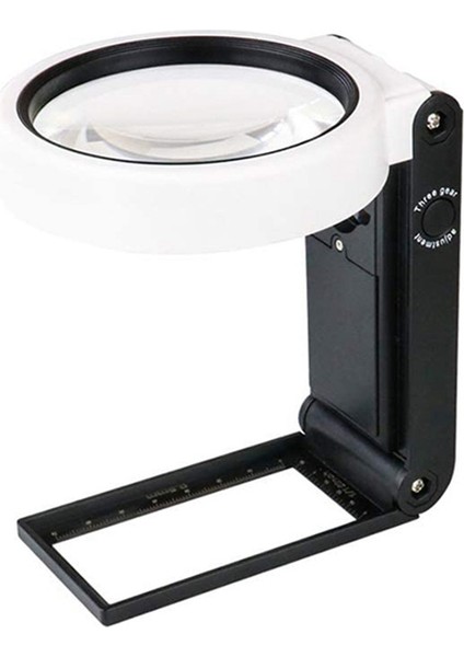 Işıklı ve Standlı Büyüteç, Eller Serbest El Tipi 6x 25X Ayarlanabilir LED Işıklı Katlanır Büyüteç (Yurt Dışından)