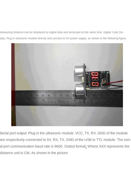 HC-SR04 Ultrasonik Değişen Modül Test Kartı Seri Çıkış Dijital Tüp Ekran Uzaklık Ölçer (Yurt Dışından) indirimleri