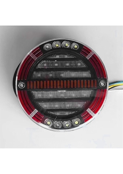 2 Adet Yuvarlak LED Römork Arka Lambası Fren Lambası Drl Akış Dönüş Sinyal Lambası Araba Kamyon Gemi Otobüs Tekne Karavan 12V 24V (Yurt Dışından)