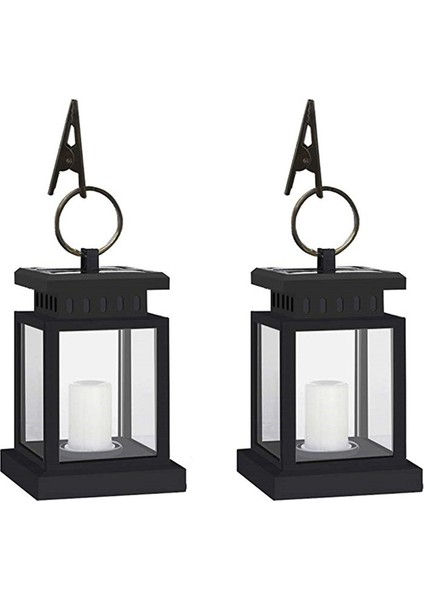 2x Güneş Feneri Asılı Işık LED Bahçe Açık Patio Bahçe Lambası Su Geçirmez Işık (Yurt Dışından)
