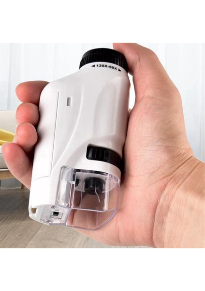 El Mikroskobu Bilim Laboratuvarı Mini El Akülü Çocuk Mikroskobu Beyaz (Yurt Dışından) fırsatları