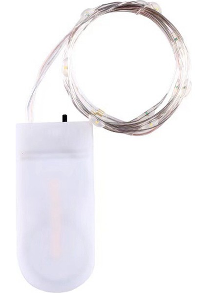 LED Düğme Işık Dize Düğmesi Pil Kutusu Peri Işıkları Esnek Gümüş Telli Su Geçirmez Mini Ateşböceği Dize Işıkları (Yurt Dışından)