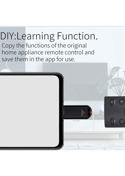 Kablosuz Akıllı Telefon Kızılötesi Verici Ir Mini Uzaktan Kumanda iPhone 15/ Pro/plus Usb-C Tv Kliması Için (Yurt Dışından) indirimleri