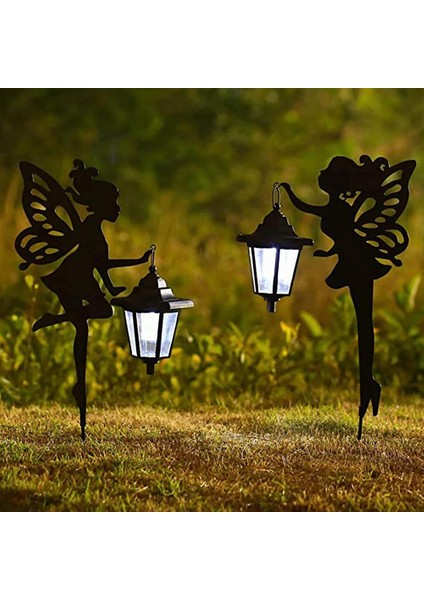 2 Adet Metal Peri Güneş Işığı Dış Mekan Dekorasyon Metal Peri Bahçe Bahis Hissesi Işık Çim, Veranda, Avlu (Yurt Dışından) fiyatları