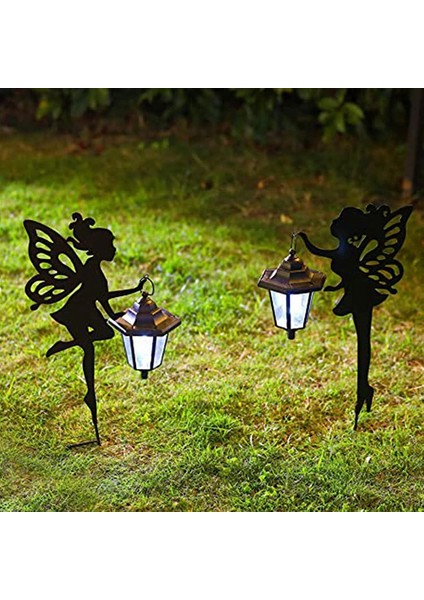 2 Adet Metal Peri Güneş Işığı Dış Mekan Dekorasyon Metal Peri Bahçe Bahis Hissesi Işık Çim, Veranda, Avlu (Yurt Dışından) fırsatları