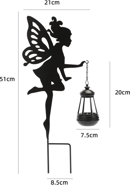 2 Adet Metal Peri Güneş Işığı Dış Mekan Dekorasyon Metal Peri Bahçe Bahis Hissesi Işık Çim, Veranda, Avlu (Yurt Dışından) indirimleri