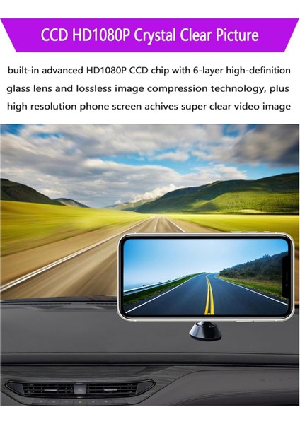 HD1080P Kablosuz Geri Vites Kamerası, Arabalar Suv Kamyonetler ve Sedanlar Için, Arka Görüş ve Gece Görüşü 2'si 1 Arada Kamera (Yurt Dışından) fırsatları