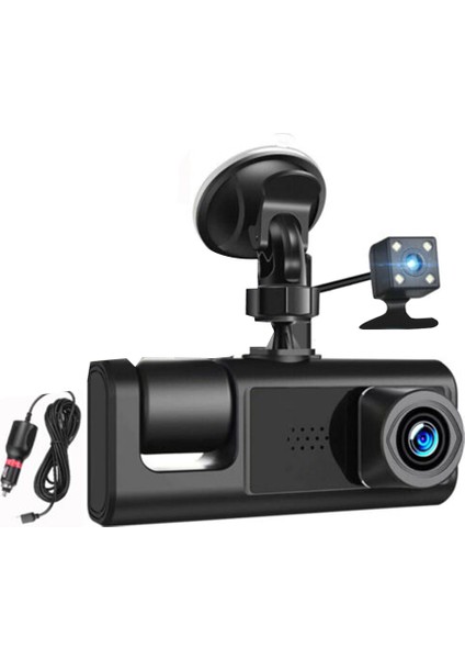 Araba Dvr Hd 1080P 3-Lens Araç Içi Araç Kamerasıüç Yönlü Kamera Dvr'ler Kaydedici Video Kayıt Cihazı Araç Kamerası Kamera (Yurt Dışından) fiyatları