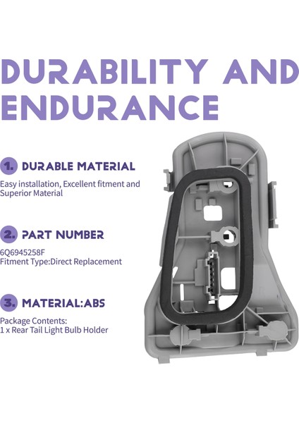 Vw Polo 2005-2010 Arka Stop Lambası Lambası Devre Kartı Araba Sağ Arka Stop Lambası Ampul Tutucu 6Q6945258F (Yurt Dışından) indirimleri