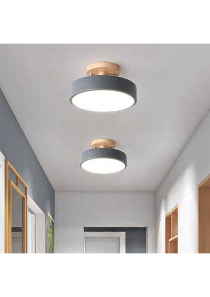 Tavan Aydınlatmaları Modern LED Iskandinav Ahşap Aydınlatma Armatürü Iç Mekan Aydınlatması Mutfak Oturma Odası Yatak Odası Banyo -Gri (Yurt Dışından) fiyatları