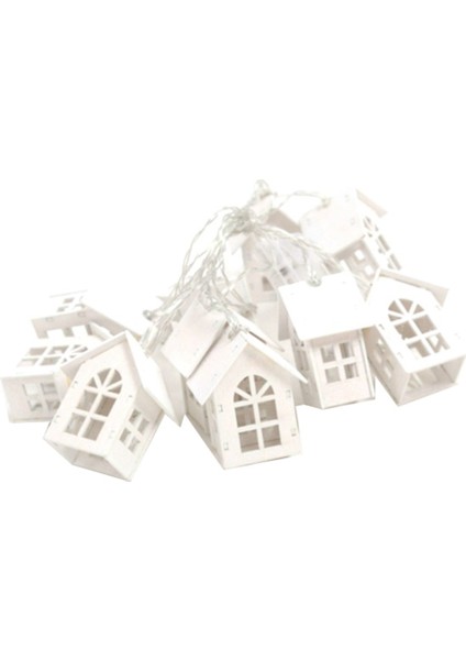 10LED LED Garland Ahşap Ev Işık Dizisi 1,5 Metre USB Peri Iç Mekan Işıkları Sıcak Beyaz (Yurt Dışından)