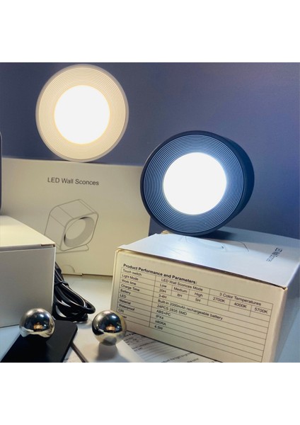 LED Duvar Lambası USB Şarj Edilebilir Uzaktan Kumanda Kablosuz Duvara Monte Aplik Işıklar Yatak Odası Okuma Lambası-Beyaz (Yurt Dışından) modelleri