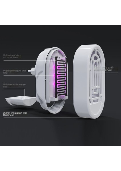 Haşere Kovucu Fiş Sivrisinek Katili Kapalı LED Mor Işık Sivrisinek Tuzağı Sinekkapan Lambası, Ab Tak (Yurt Dışından) indirimleri