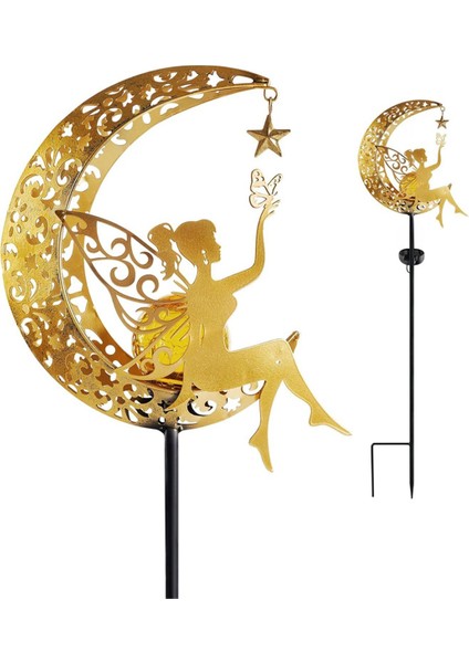 Güneş Enerjili Bahçe Lambası Heykelleri Açık Hava Dekoru, Peri Ay Heykelcik Işık Kazığı, Veranda, Çim, Bahçe Için Eve Taşınma Süsü (Yurt Dışından) fiyatları