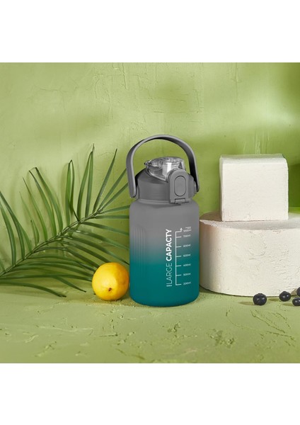 Mor Lila 1000 ml Pipetli Motivasyon Matara, şık ve kullanışlı tasarım!