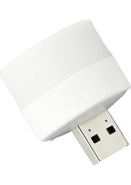 USB Fiş Lamba Bilgisayar Mobil Güç Şarj USB Küçük Kitap LED Göz Koruması Okuma Yuvarlak Gece Lambası, Sıcak Işık (Yurt Dışından)