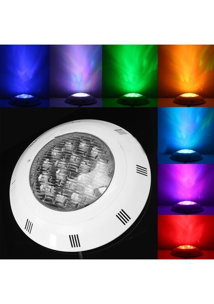 7 Renk 24V 18W LED Rgb Sualtı Yüzme Havuzu Parlak Işık/uzaktan Kumanda (Yurt Dışından)