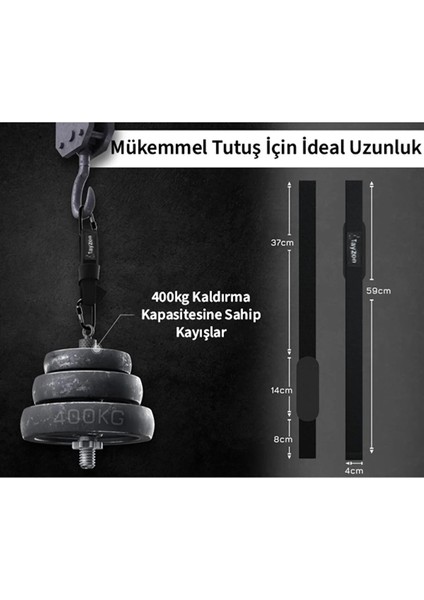 Siyah Fitness Seti: Dizlik, Kayış ve Ağırlık Kaldırma Ekipmanı