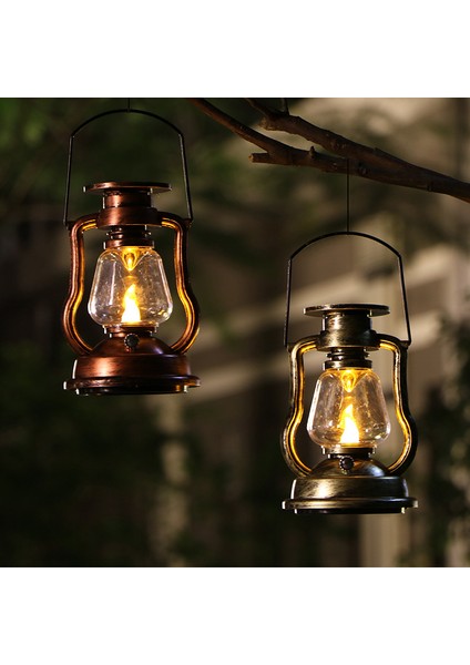 Retro Güneş Asılı Mum Işığı Led'ler Gaz Lambası Titreşen Alevsiz Güneş Fener Açık Bahçe Yard Aydınlatma-Altın (Yurt Dışından) fiyatları