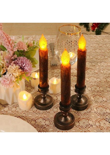 Avrupa Balmumu Kaplamalı Mum Lambası, Retro Romantik Düğün Mum Işığı, Noel ve Cadılar Bayramı Için (Yurt Dışından) modelleri