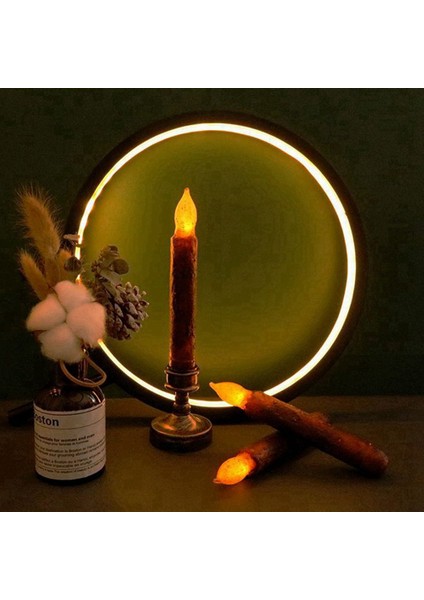 Avrupa Balmumu Kaplamalı Mum Lambası, Retro Romantik Düğün Mum Işığı, Noel ve Cadılar Bayramı Için (Yurt Dışından) indirimleri