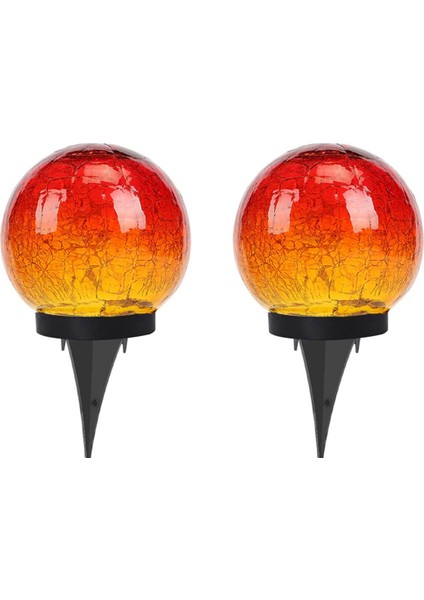 Adet Güneş Enerjili Küre Işıkları Açık Bahçe Dekoru Çatlak Cam Güneş Enerjili Işıklar Avlu Dekoratif Yol Avlu Çim (Yurt Dışından)