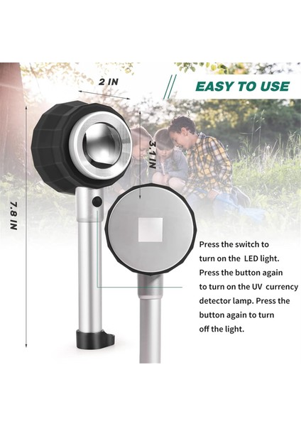 45X Büyüteç Büyüteç LED Işık Mücevher Büyüteç Lens Ölçüm Ölçeği ile Optik Yakın Çalışma Madeni Para Mücevher (Yurt Dışından) fiyatları