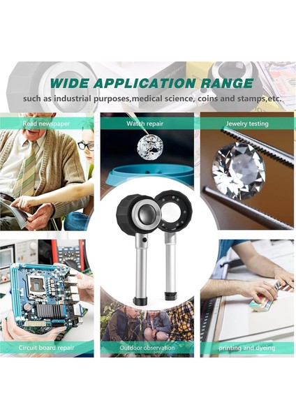45X Büyüteç Büyüteç LED Işık Mücevher Büyüteç Lens Ölçüm Ölçeği ile Optik Yakın Çalışma Madeni Para Mücevher (Yurt Dışından) indirimleri