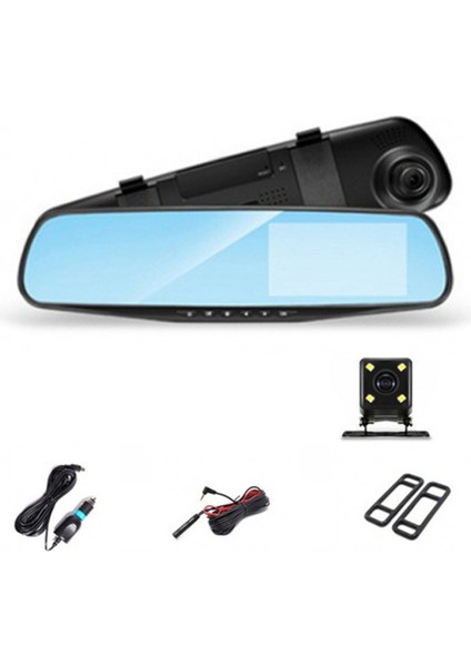4.3 Inç Araba Dvr'ı Dikiz Aynası Sürüş Video Kaydedici Çift Lensli Araç Içi Kamera 1080P IPS Ön ve Arka Kamera Araç Içi Kamera (Yurt Dışından) fiyatları