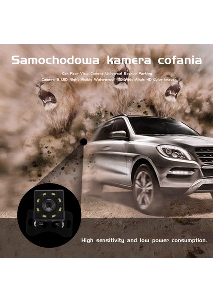 Araba Dikiz Kamera Evrensel Yedekleme Park Kamerası 8 LED Gece Görünür Su Geçirmez 170 Geniş Açı Hd Renkli Görüntü (Yurt Dışından) indirimleri