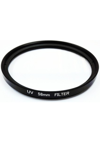 Uv Filtre 58MM Lens Koruması Kamera Filtresi Eos 500D 1000D, Siyah (Yurt Dışından)