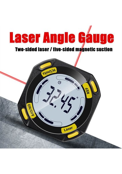 Lazer Dijital Açı Ölçer Açı Ölçer Eğimölçer 3'ü 1 Arada Lazer Seviye Kutusu Tip-C Şarj Açı Ölçer Ölçüm Aletleri (Yurt Dışından) modelleri